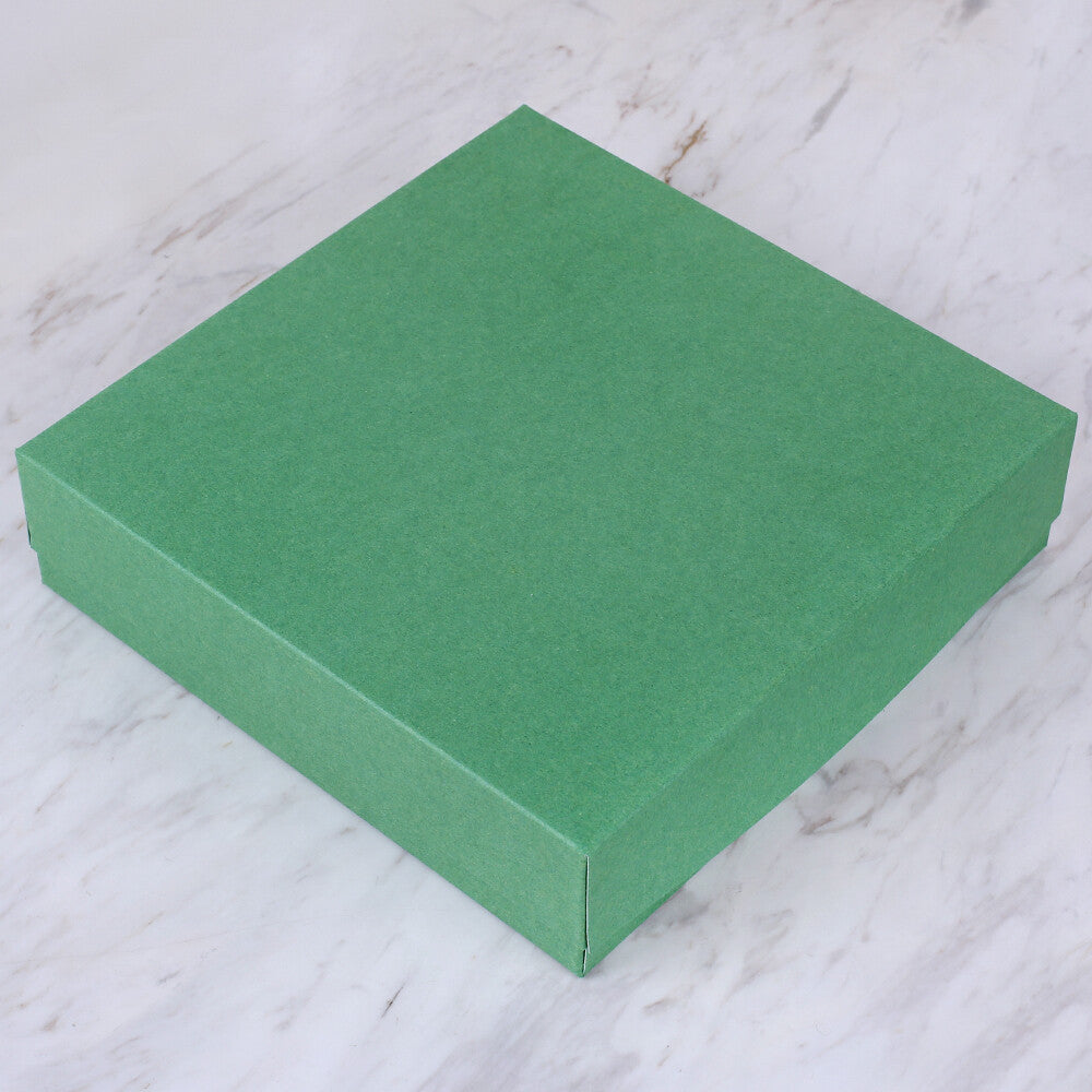 Loren Crafts 24x24x6 cm Yeşil Kare Kutu